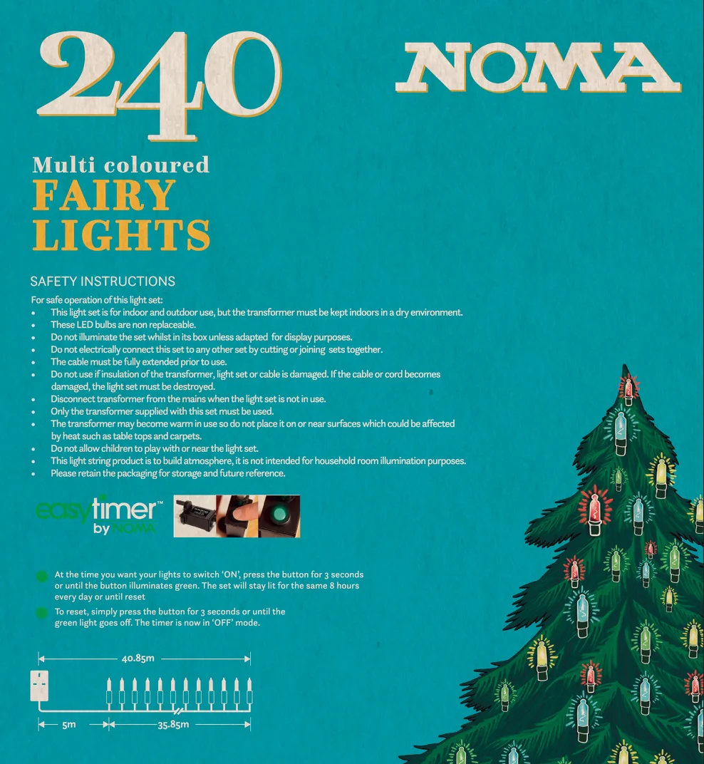 240 MULTICOLOUR LED CLASSIC STRING LIGHT - Image 2