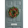 45cm Pre Lit Natural Wreath