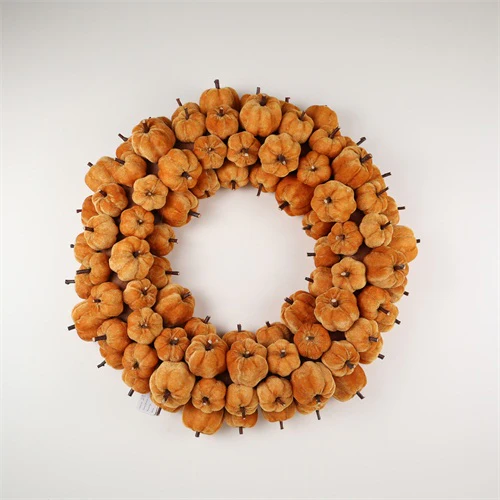 53X53X11CM Orange Pumpkin Wreath
