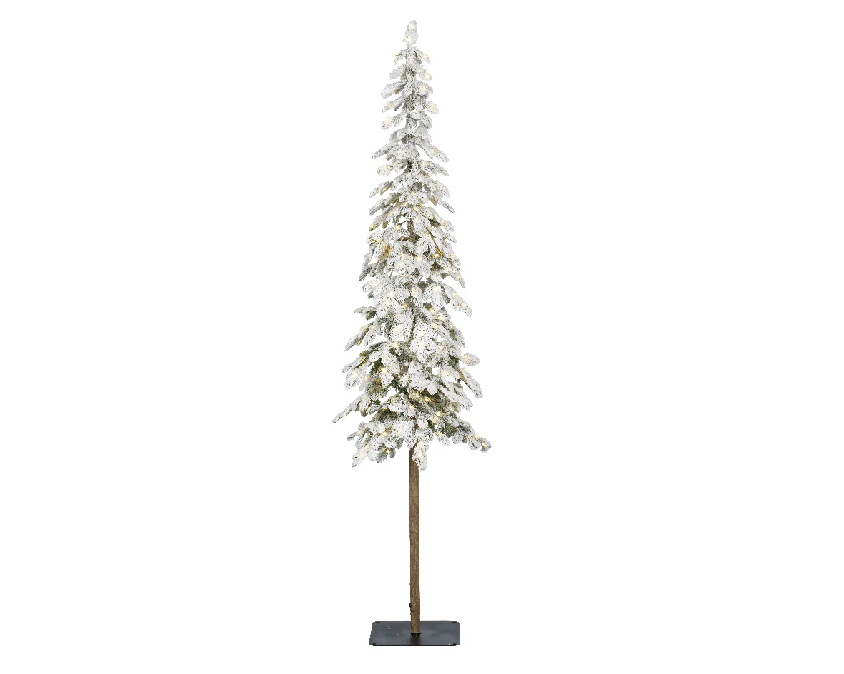 Alpine fir tree snowy indoor LED 210cm