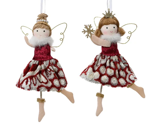 Angel polyester iron wing, crown 2ass oxblood/colour(s) L.8cm x W.2.5cm x H.17cm