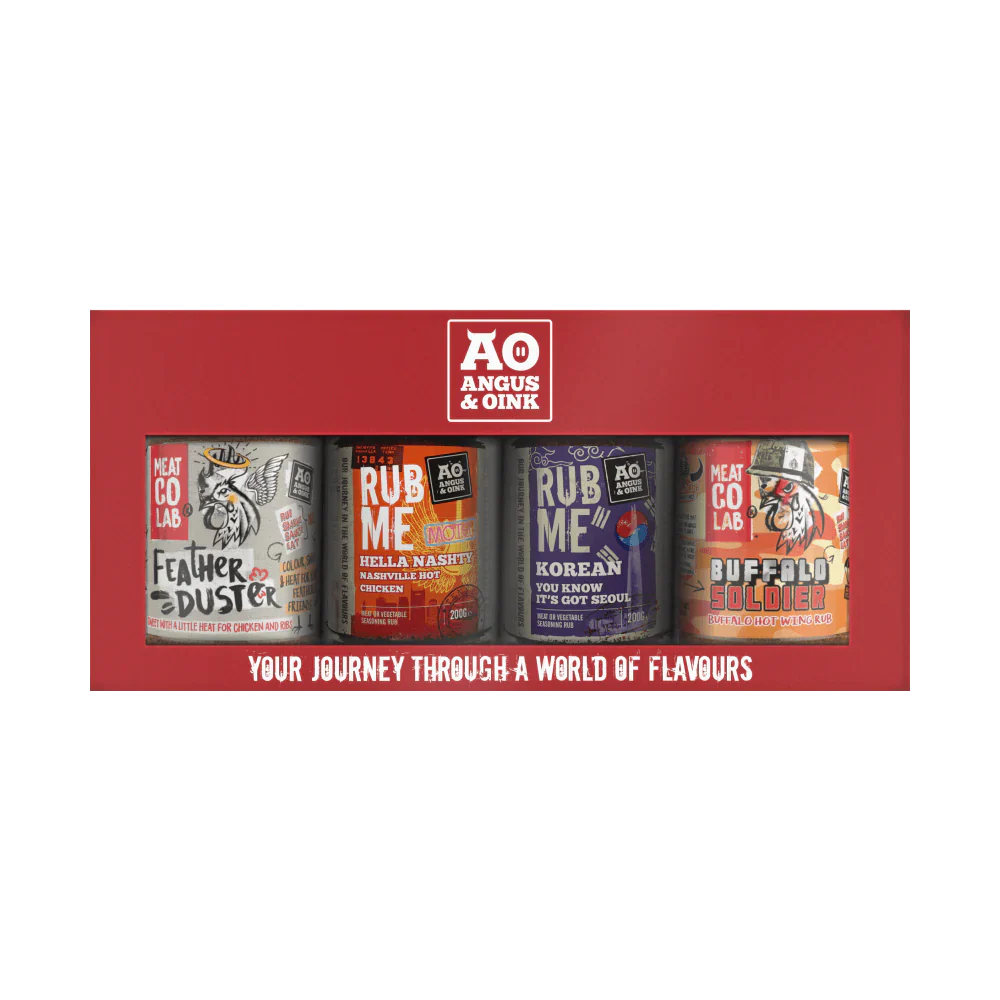 Angus & Oink Wings & Chicken Gift Pack (4x 200g BBQ Seasonings)