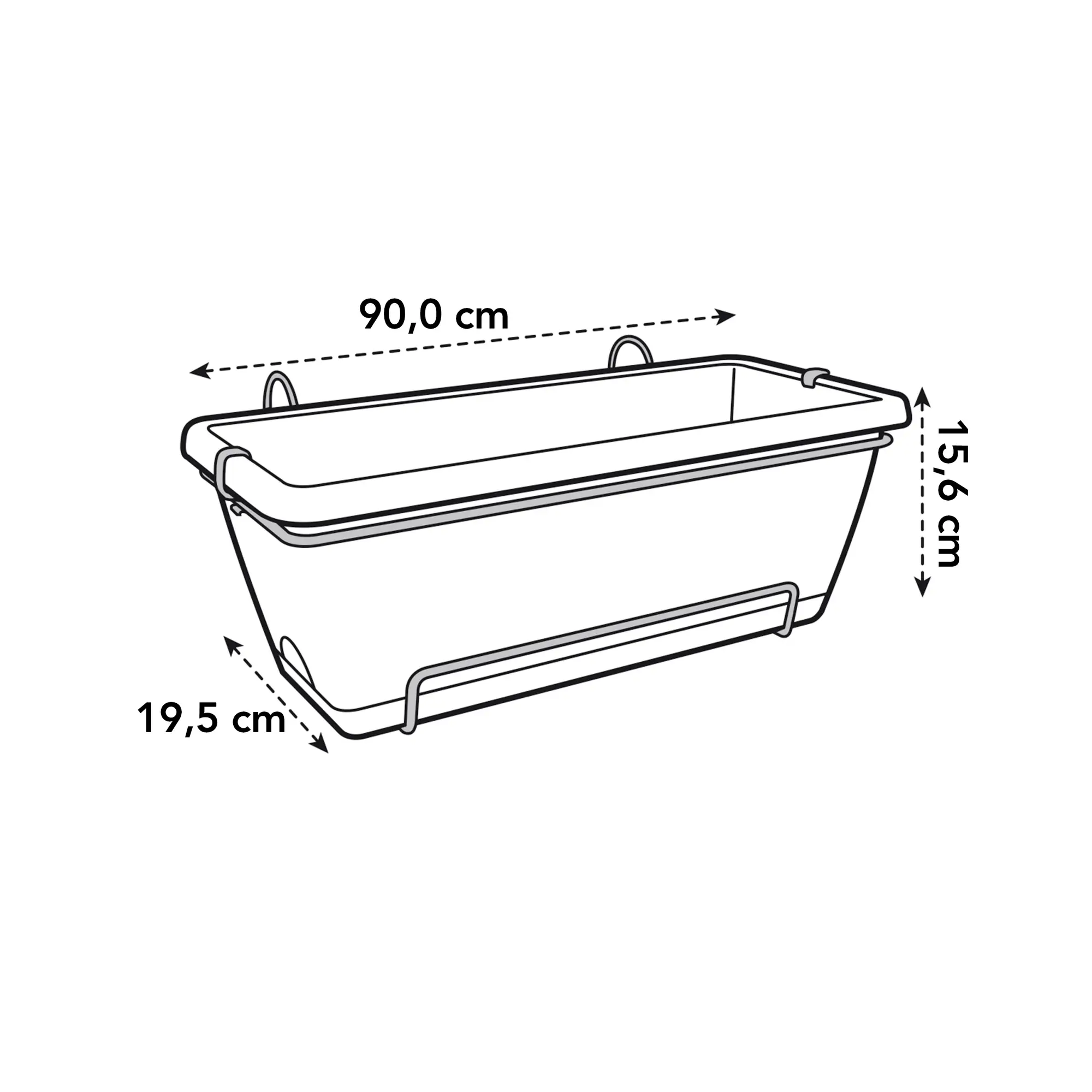 barcelona trough anthracite Ø90cm - Image 5