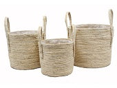 BASKET CORN HUSK POT Ø36cm H31cm - SET3