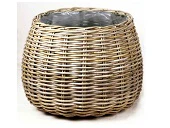 Basket Round Grey Pot Ø38 H33cm - Image 2