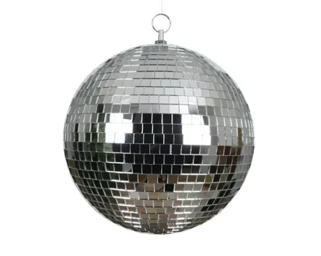 Bauble foam mirror silver D.25cm