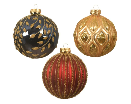 Baubles   glass   matt-shiny   branch mold , rib mold, diamond mold