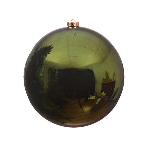 Baubles polystyrene shiny pine green D.14cm