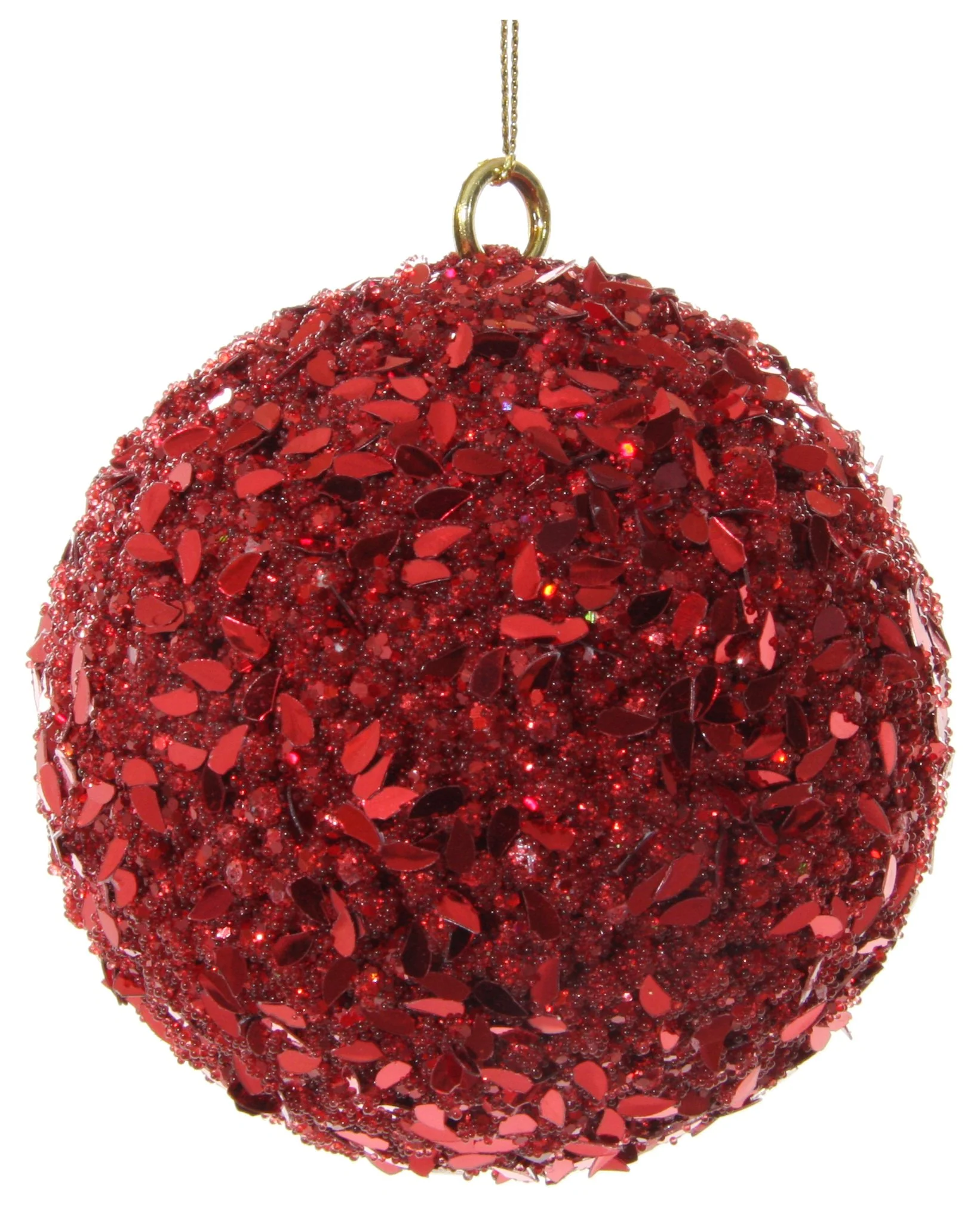 Bead-sequin ball red 8cm