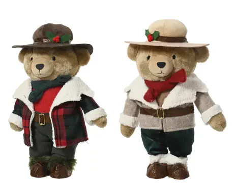 Bear polyester standing bear L.14cm x W.18cm x H.31cm