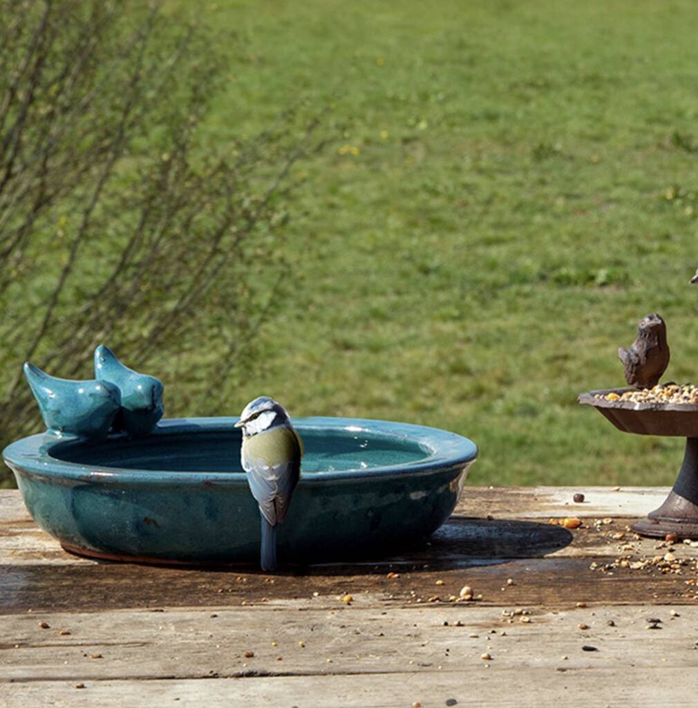 Bird bath ceramic round ass. - Image 2