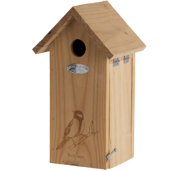 Birdhouse great tit silhouette
