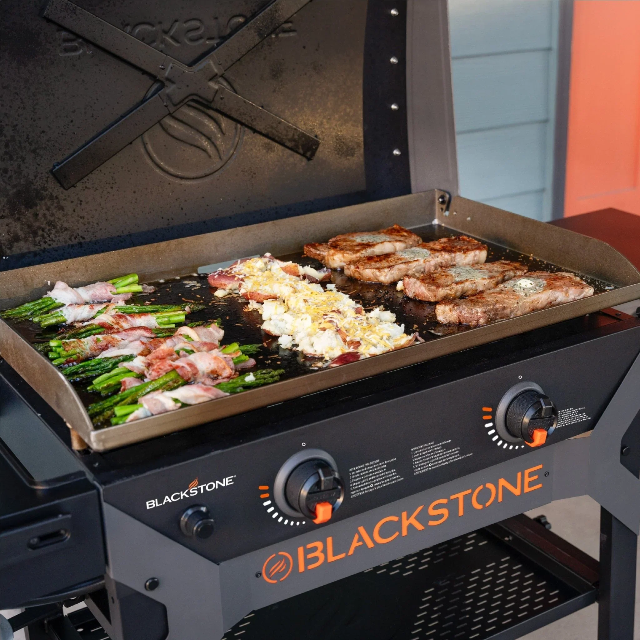 Blackstone  28inch Iron Forged Blackout Griddle Cooking Station with Hood - Image 3