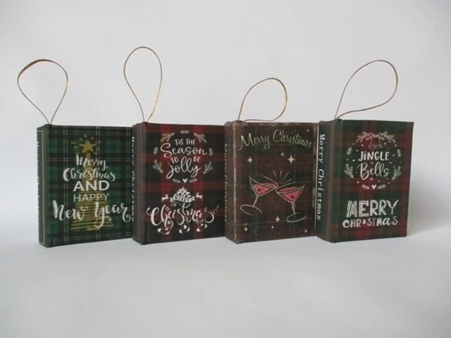 Books Hanging Decoration,5x7cm Christmas Mix 82642