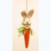 BUNNY CARROT HANGER 31cm