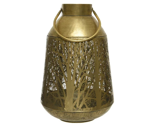 Candleholder iron branch pattern