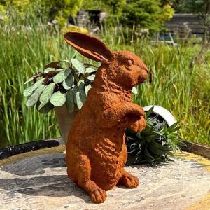 Cast Iron Hopping Bunny Statue - Image 2