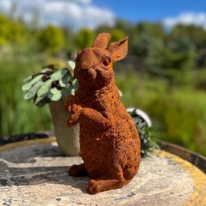 Cast Iron Hopping Bunny Statue - Image 3