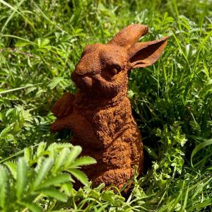 Cast Iron Hopping Bunny Statue - Image 4