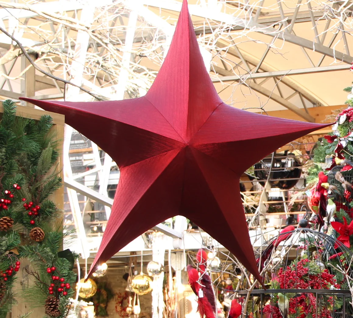 Christmas hanger star Maria L red L42B26CM