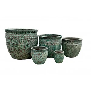 Coin Planter Pot Green Ø63 H55