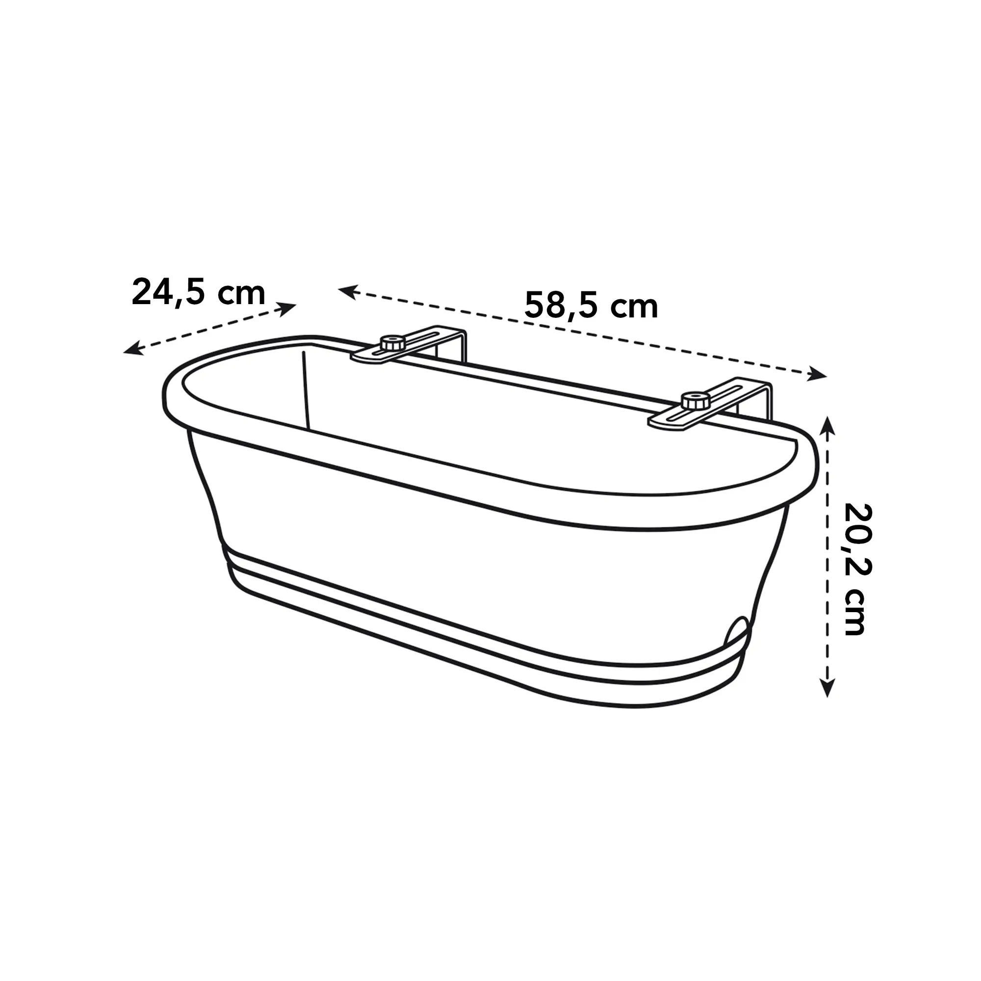 Corsica Easy Balcony Trough Hanger Anthracite - Image 6