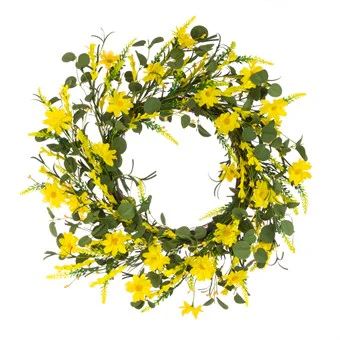 Crown Daisy Foliage Wreath 60