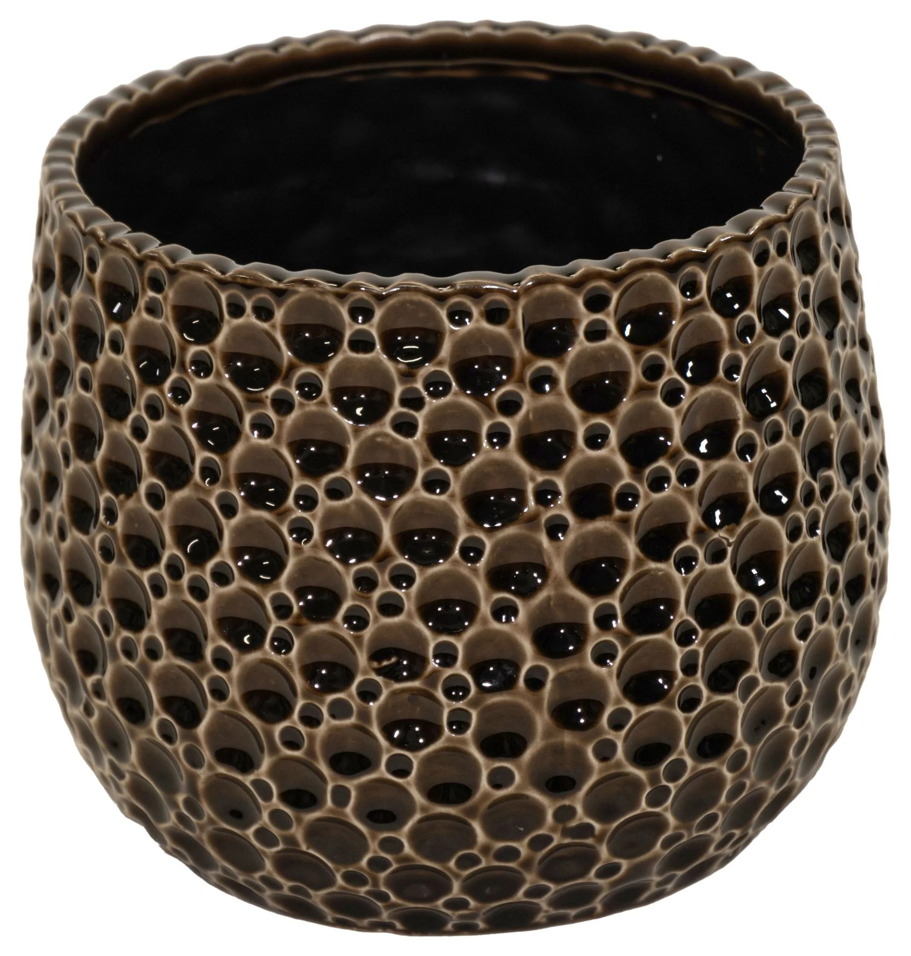 Drops Belly Pot Brown Ø15H13
