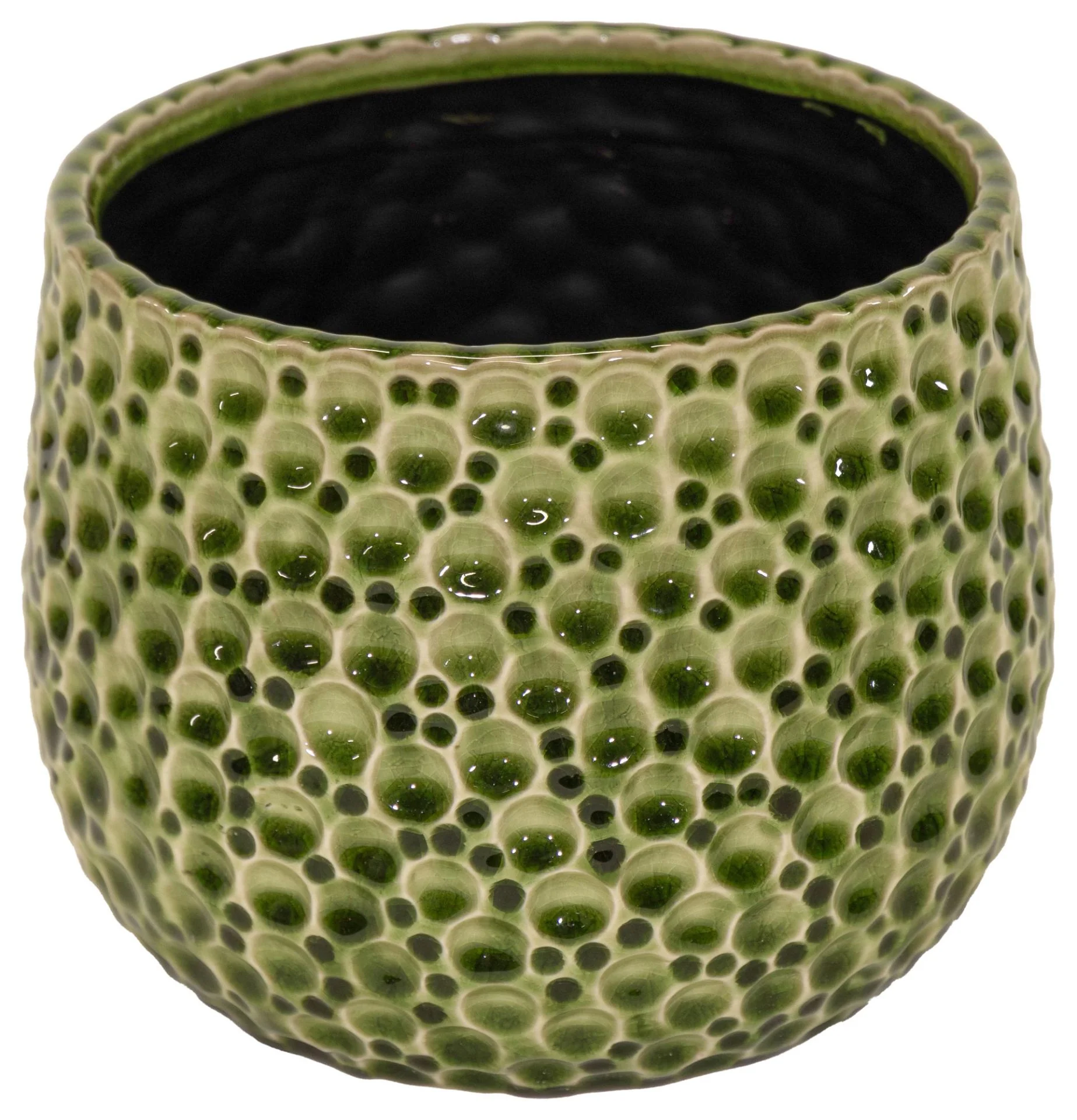 Drops Belly Pot Green Ø17H15