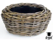 Drypot Bowl Rattan Grey Pot Ø32h 14cm