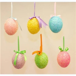 EASTER GLITZ MEDUM EGG HANGER 12 X 10CM