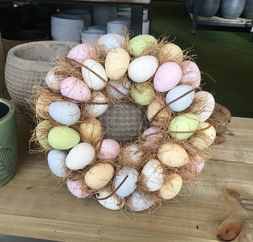 EASTER WISP EGG WREATH 30CM