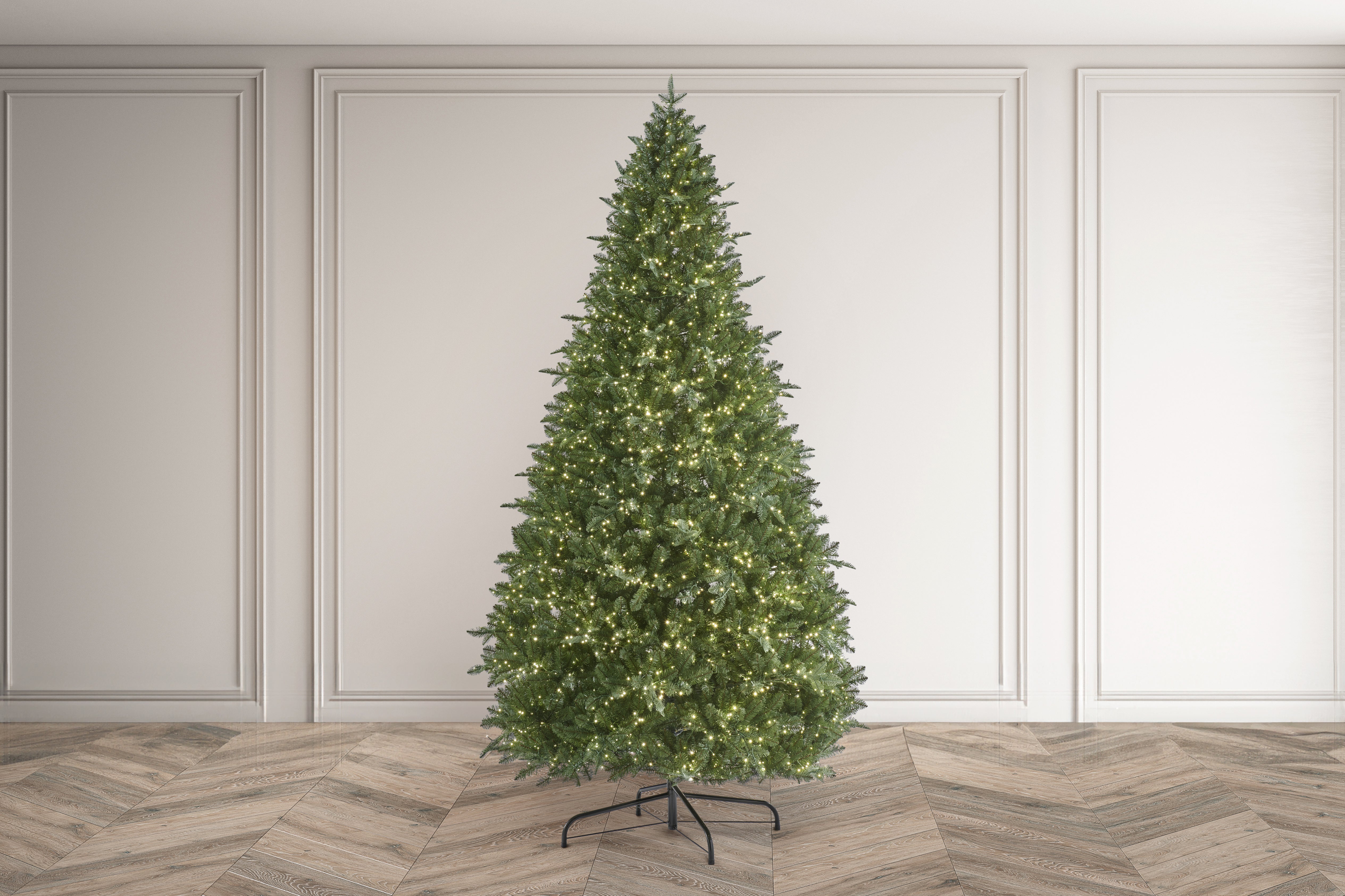 Eaton Fir- 12ft tree with 6500 Warm White LED 3mm Compact Bulbs - Image 4