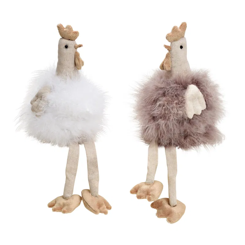 Edge stool chicken  (W/H/D) 15x23/40x15cm