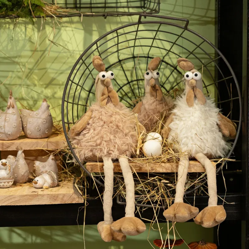 Edge stool chicken,  (W/H/D) 17x40x13cm - Image 2