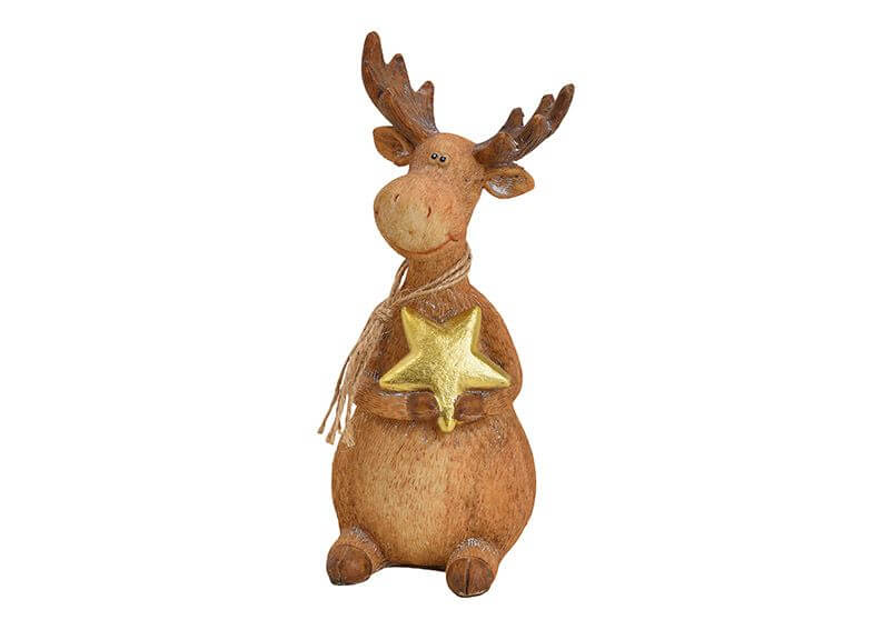 Elk poly brown 11x21x9cm