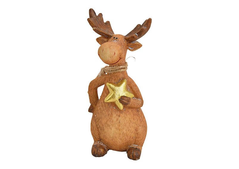 Elk poly brown 8x16x7cm
