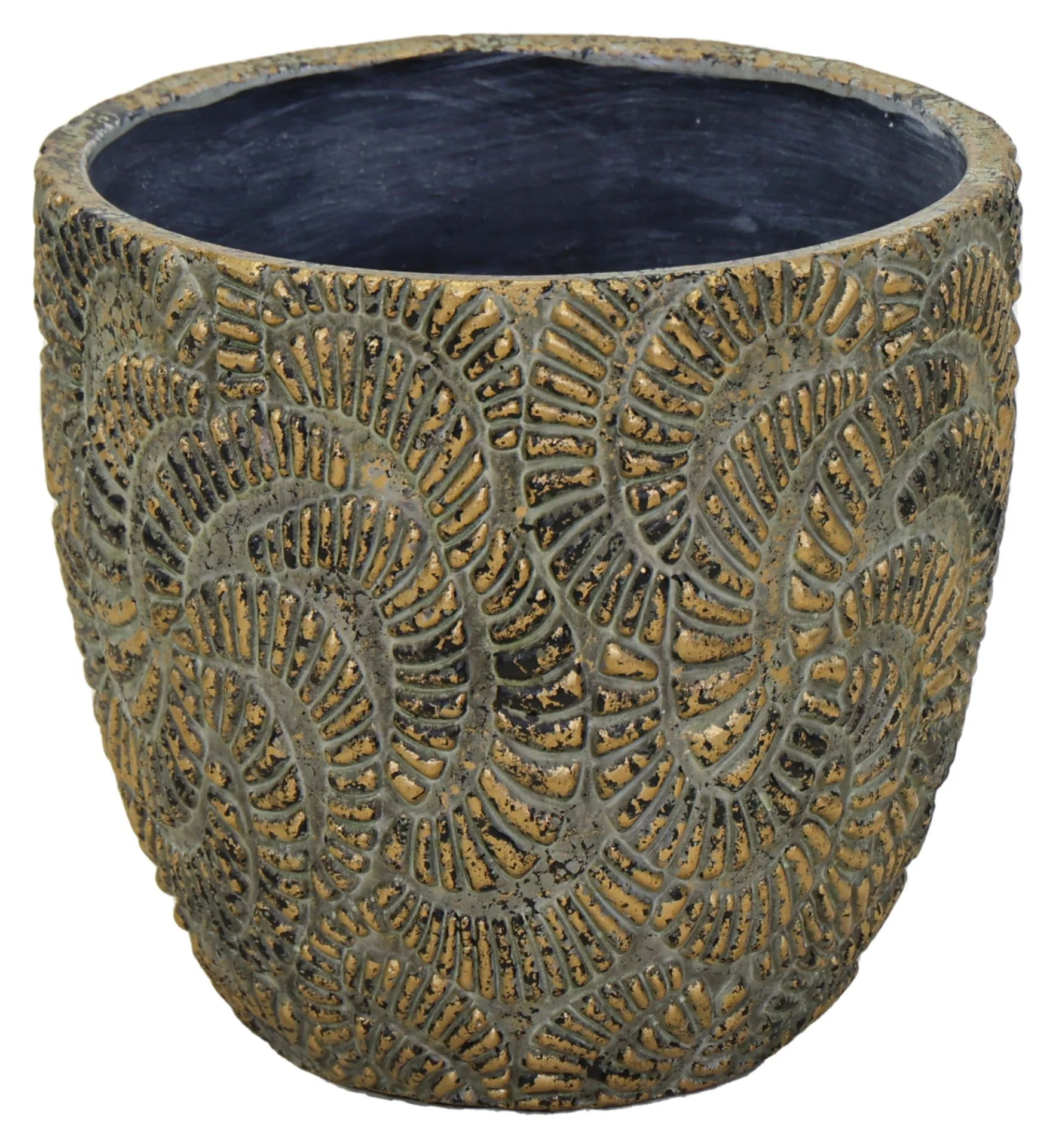 Elvira Curls Egg Pot Old Gold Ø14 H13