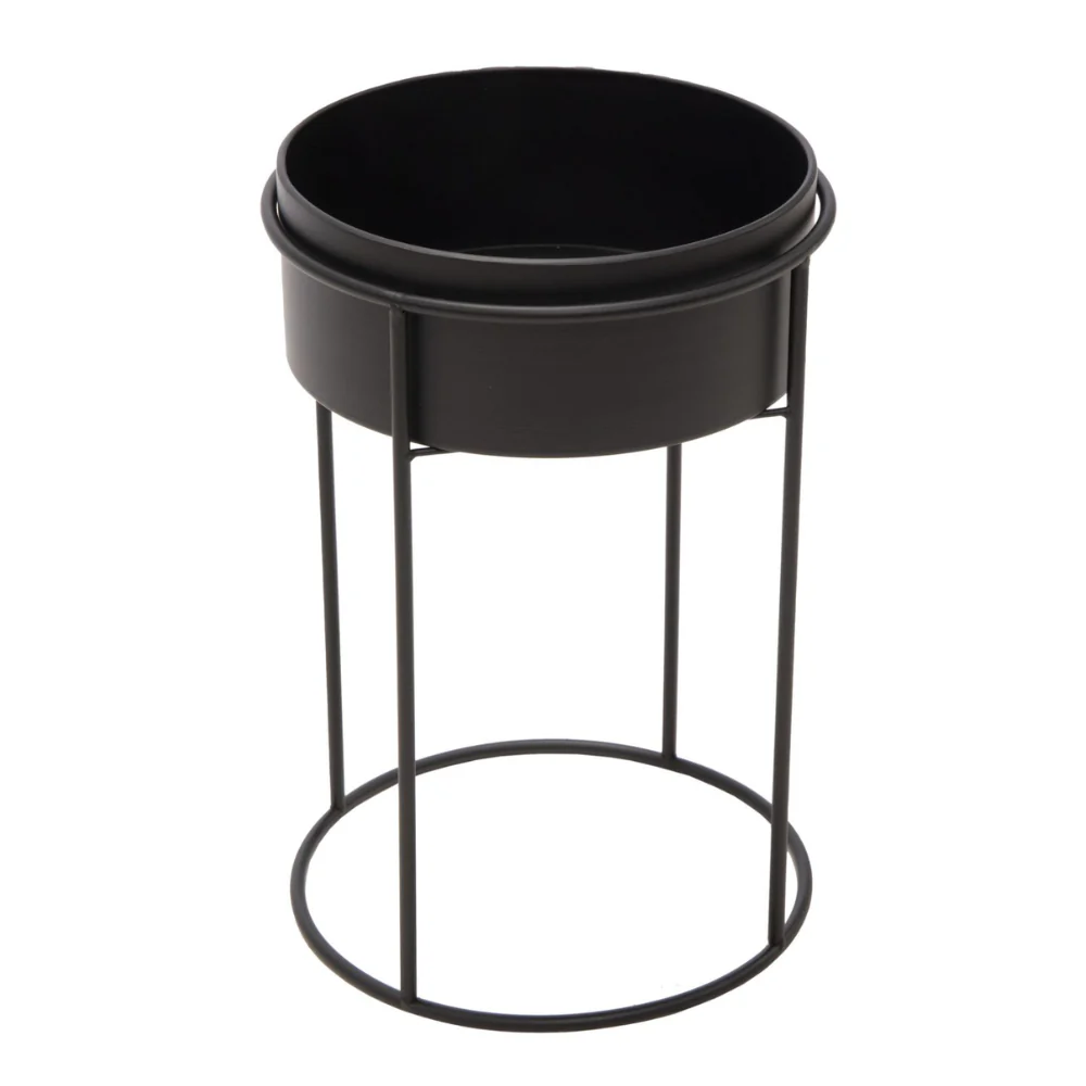Eton High Round Planter Black Ø28H43