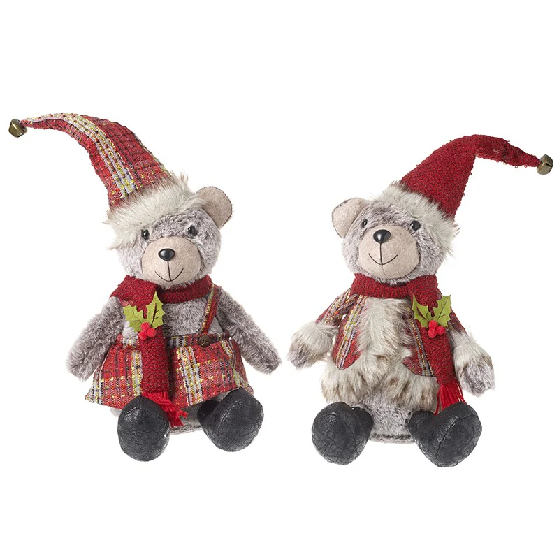 FABRIC SITTING BEAR MIX