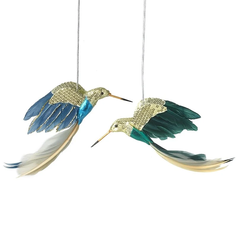 FEATHER DECORATED HUMMINGBIRD MIX