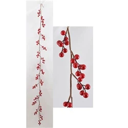 FESTIVE RED BERRY GARLAND 150CM