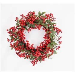 FESTIVE RED BERRY MEDIUM WREATH