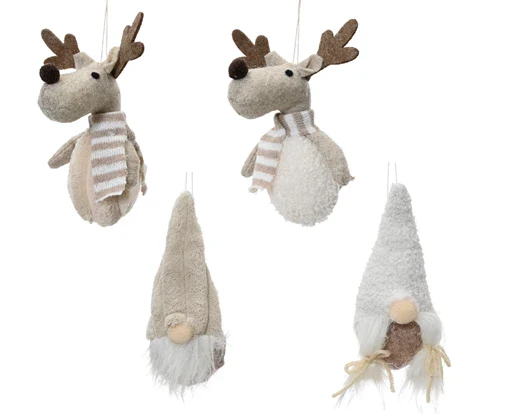 Figure polyester 2ass beige/colour(s) L.6cm x W.6cm x H.14cm