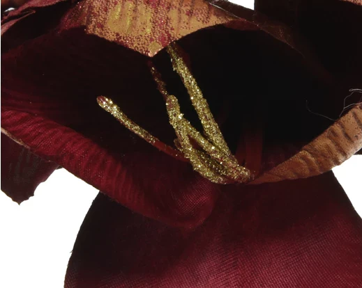 Flower amaryllis on stem polyester  - burgundy - Image 2