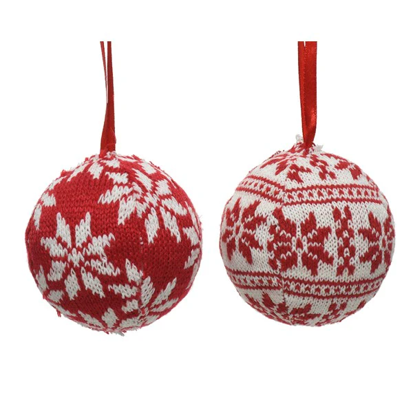 foam bauble folklore w ha 2ass red/white