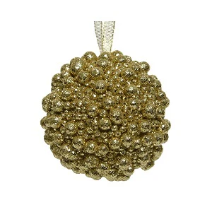 foam bauble w small baubles dia8cm light gold