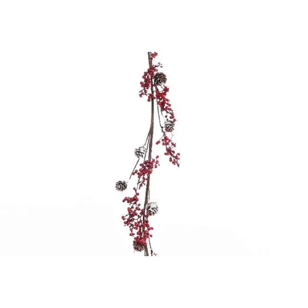foam berry garland w pinecone