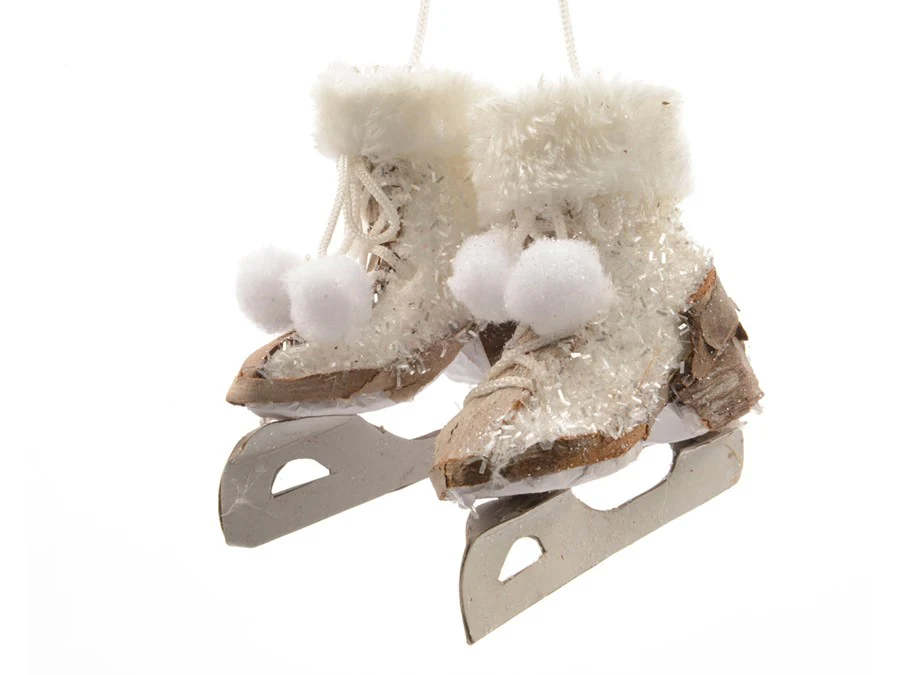 foam pair of skates w hanger10x14x6cm white