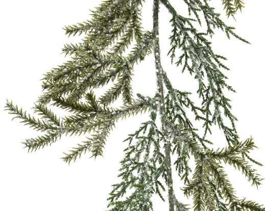 Garland Presentation type pe snow green glitter finish - Image 2